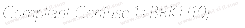 Compliant Confuse 1s BRK1 (10)字体转换
